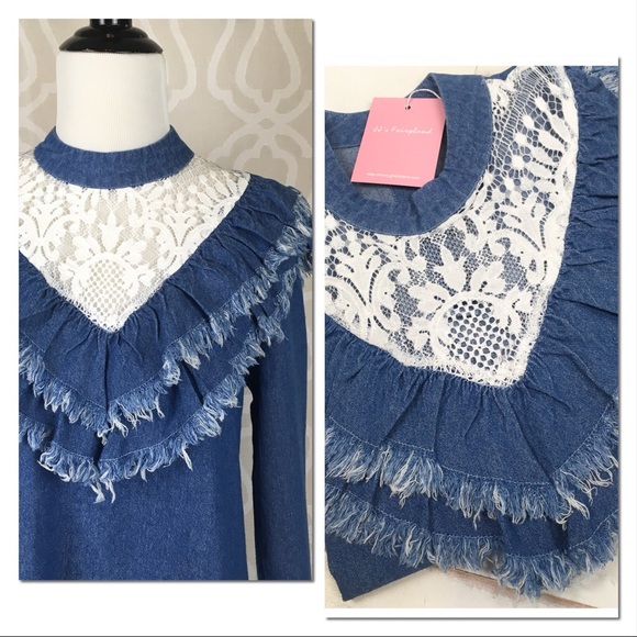Sweetheart Denim Boho Top - Picture 6 of 8